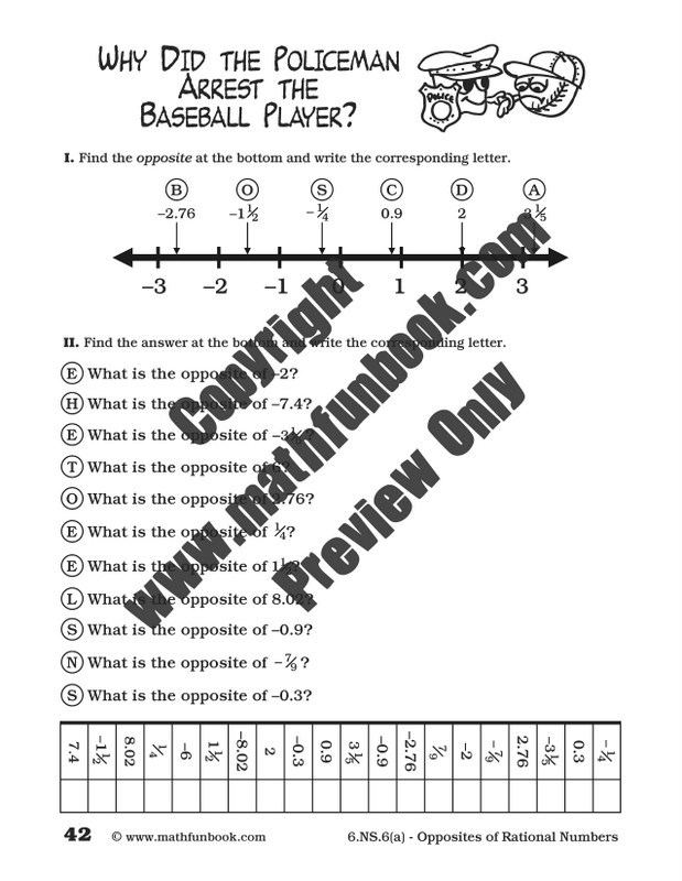 Grade 6 Common Core Math Worksheets Math Funbook
